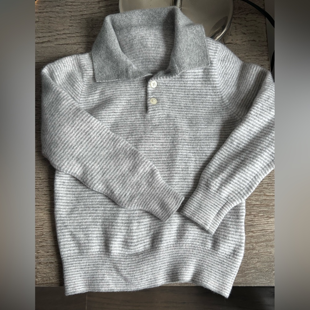 J. Crew Kids Gray Striped Sweater